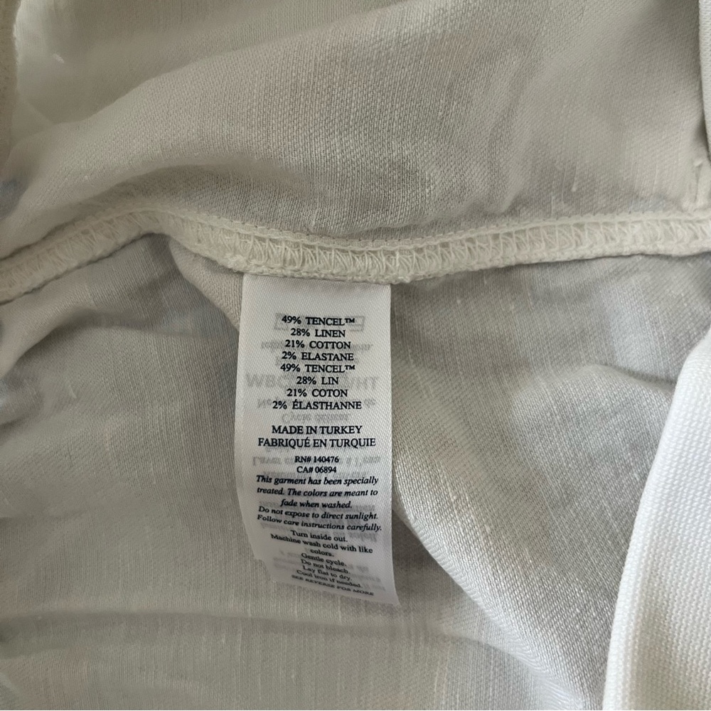 Faherty White Linen Joggers - Picture 13 of 14